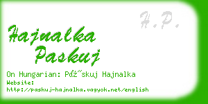 hajnalka paskuj business card